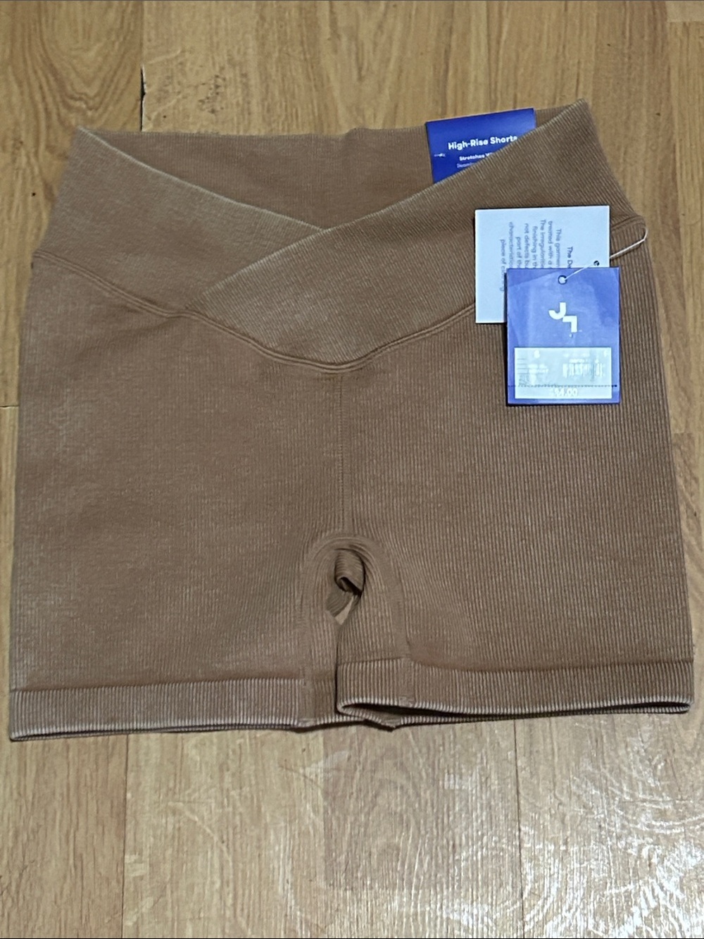 JoyLab Ribbed High-Rise Bike Shorts - Brown Small NWT